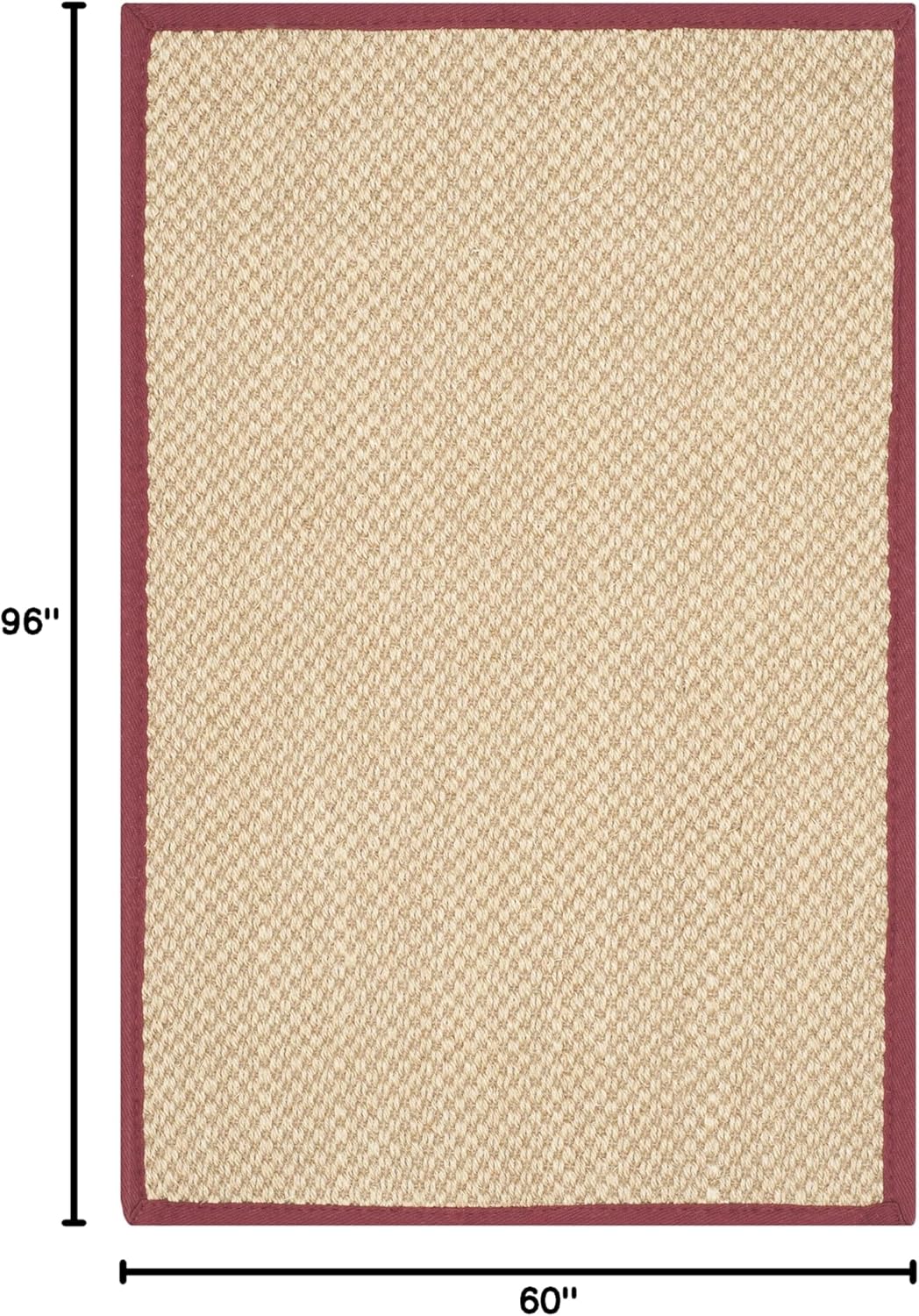 SAFAVIEH Area Rug 11x15 - Natural Fiber Collection - Large - Maize & Linen Color, Sisal, Woven Design with Border (NF141B) - Colors A