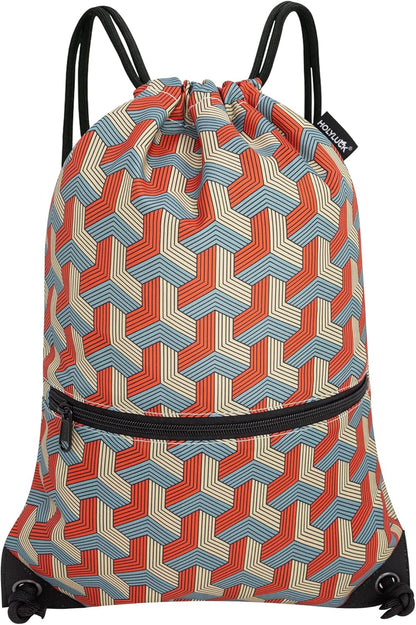 HOLYLUCK Drawstring Backpack Bag Sport Gym Sackpack - Colors B