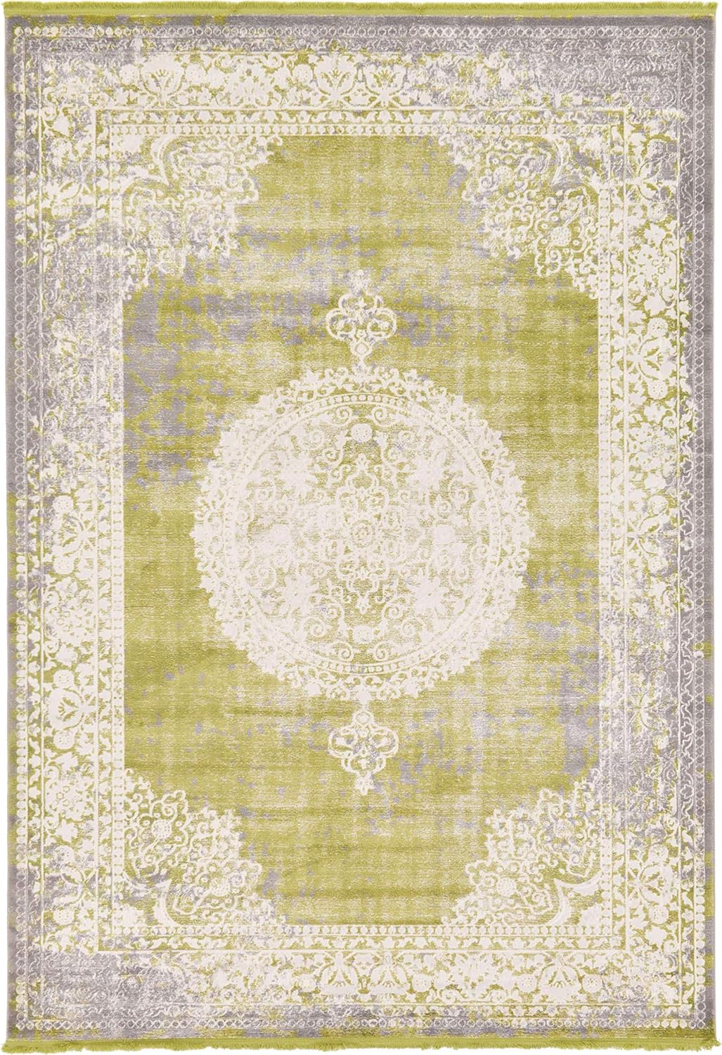 Unique Loom New Classical Collection Area Rug - Olwen (4'Round, Purple/ Gray)