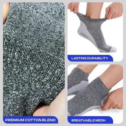 COOLMATE Mens Grip Socks Men Non Slip Size 6-10-13-14, Non Slip Pilates Yoga Socks for Men with Grips, Gifts for Men