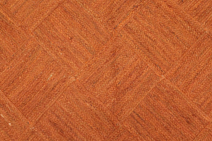 Hand Braided Jute 4 Ft Square Kilim Rug Flatweave Pink Geometric Pattern Jute Sisal Rug, Thick 0.27 Inch Indoor Outdoor Carpet for Kitchen, Bedside, Yoga Mat - Colors C