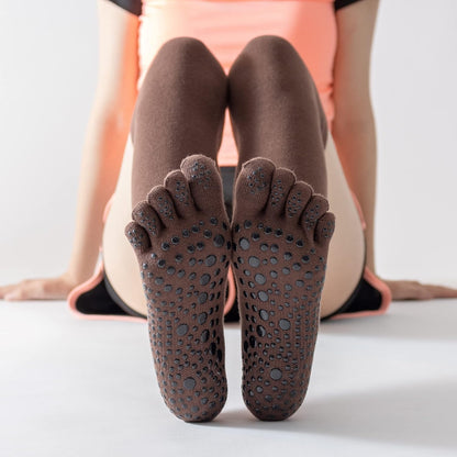 Verdancy Yoga Pilates Toe Socks - Toeless With Grips for Women, Non-Slip Cushioned Over Knee Thigh High