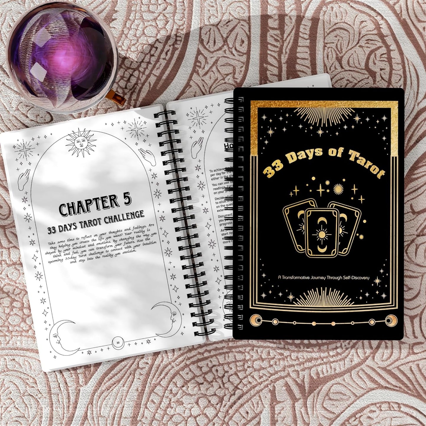 The 33-Day Tarot Challenge Journal: Master Tarot History, Symbols, Card Meanings & Spreads | Daily Practices for Self-Discovery, Healing, Intuition, Meditation & Personal Growth, A5(5.9x8.5 inch)