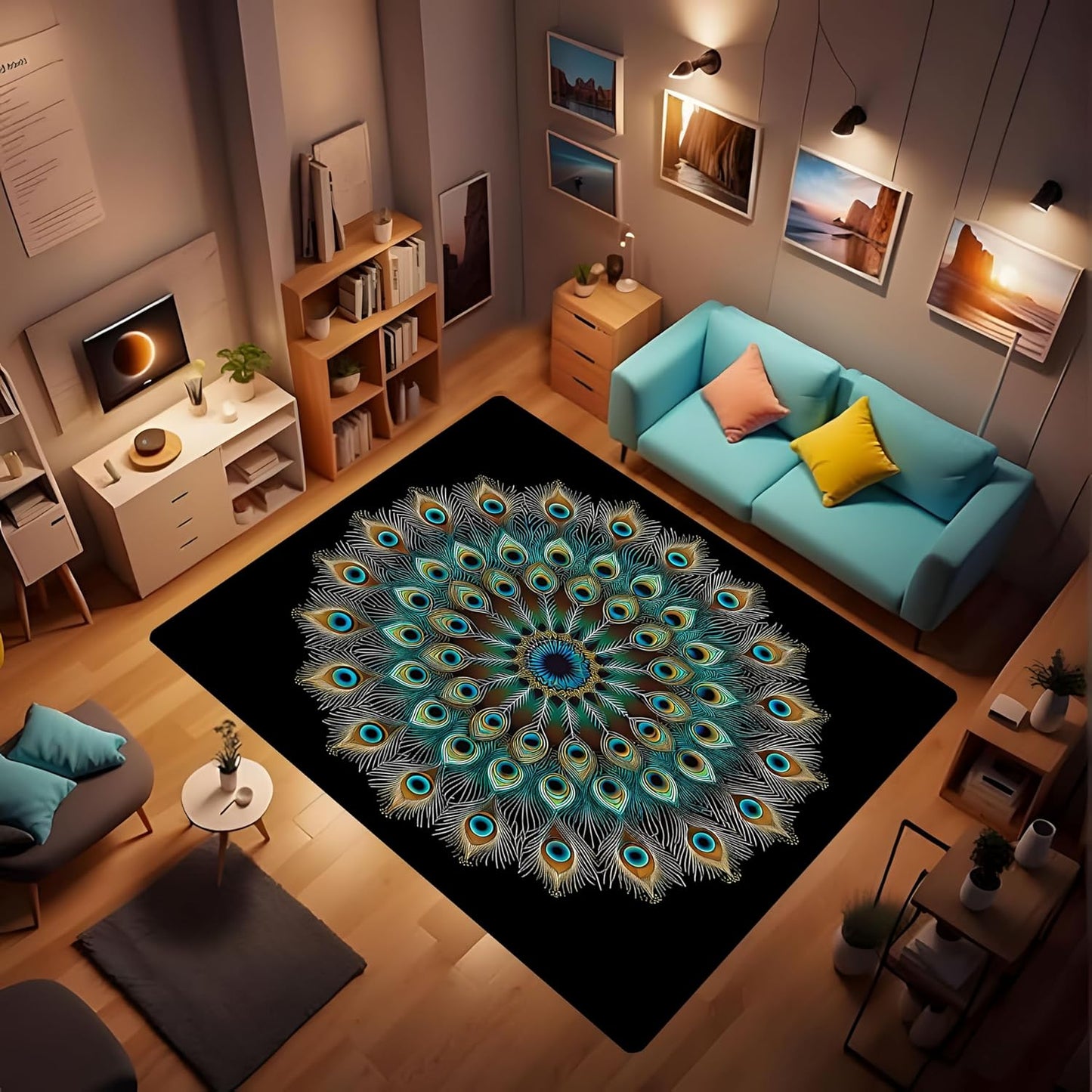 Butterfly Carpet Area Rug - Lovely Butterflies Printed Carpets for Kids Butterfly Theme Living Room Indoor Bedroom Decor Soft Polyester Yoga Mat 2'x3'