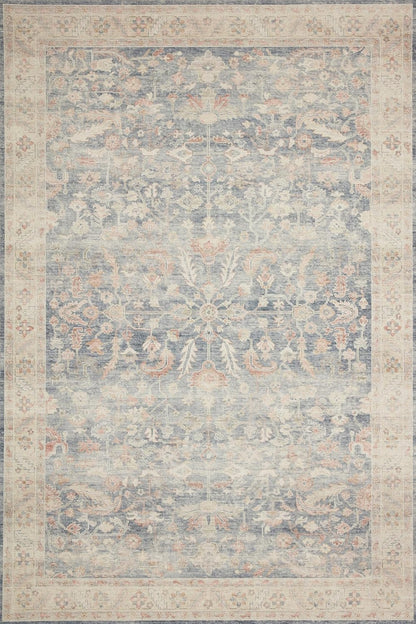 Loloi Hathaway Collection HTH-06 Blush/Multi 2'-6" x 7'-6", .25" Thick, Runner Rug, Soft, Durable, Printed, Modern, Low Pile, Non-Shedding, Easy Clean, Living Room Rug