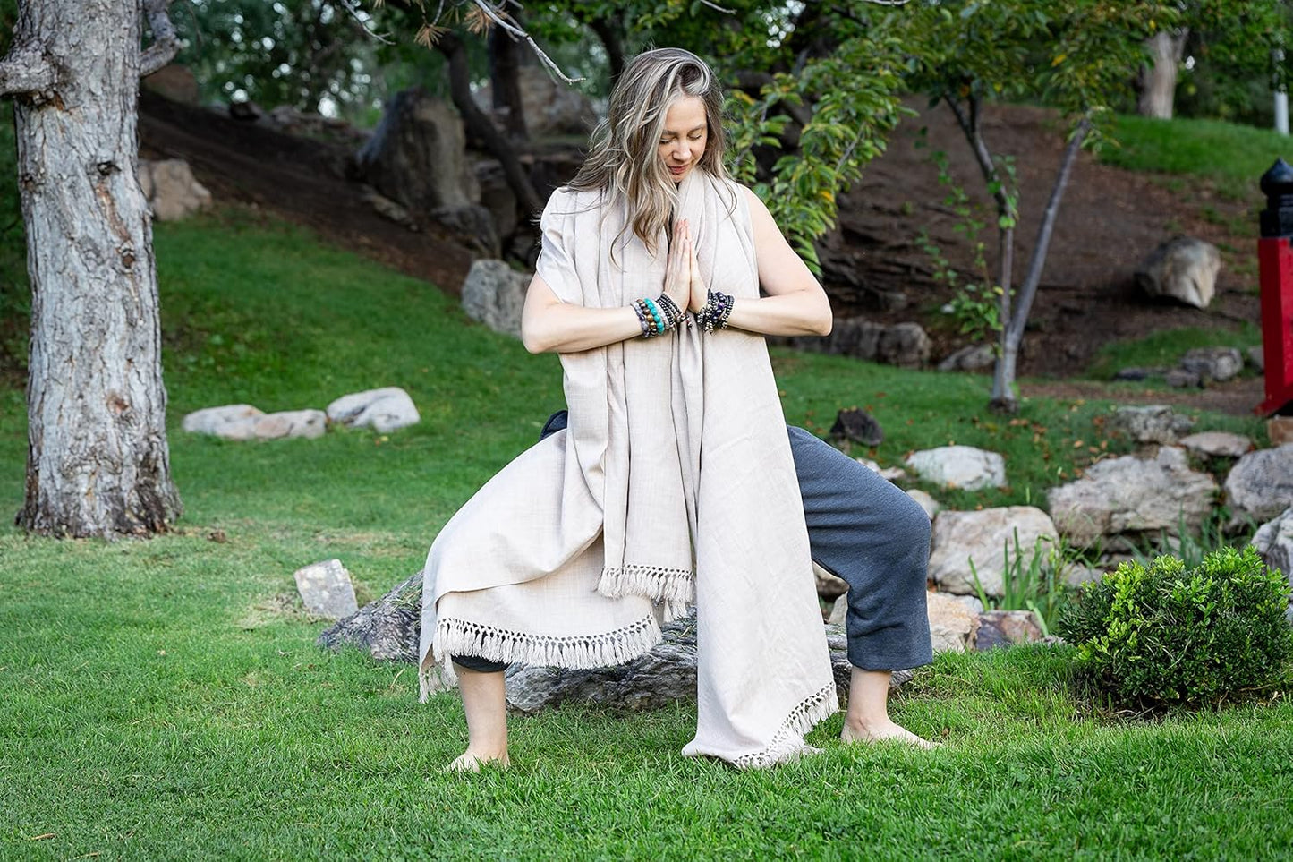 Meditation Shawl or Meditation Blanket, Shawl/Wrap, Oversize Scarf/Stole. Large. Unisex.