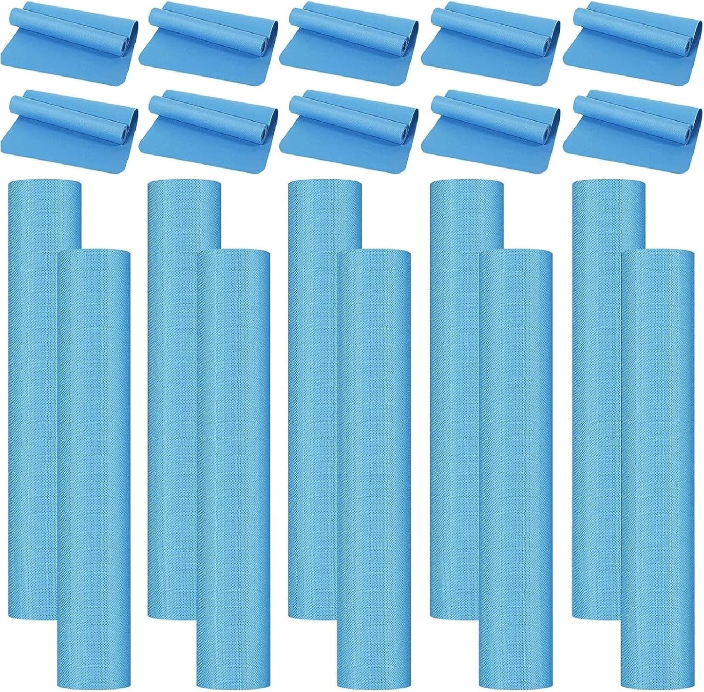 10 Pack Yoga Mats Bulk, 68'' x 24'' x 4mm Thick Yoga Mats for Kids and Adult Gym Mats Bundle Latex Free Exercise Mats with Non Slip Texture for Outdoor Yoga, Pilates or Workout