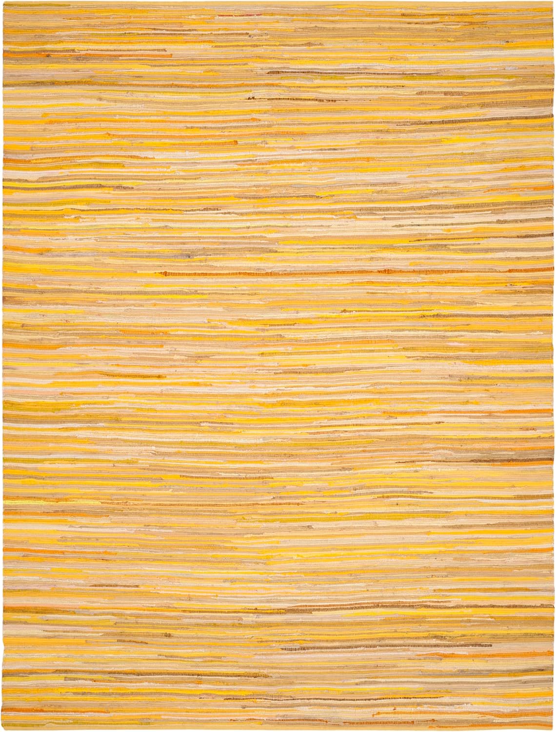 SAFAVIEH Area Rug 3x5 - Rag Rug Collection - Blue & Multi, Handmade Cotton, Boho Stripe Pattern, Ideal for Entryway, Living Room, Bedroom, Dining Space (RAR130B)