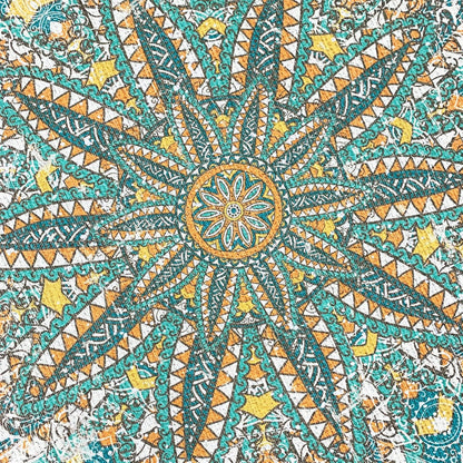 Boho Rug 5Ft Round Bedroom Carpet Circle Nonslip Farmhouse Area Rug Rustic Mandala Floor Mat for Living Room Locker Room Tassel Yoga Throw Rugs Washable Doormat, Purple