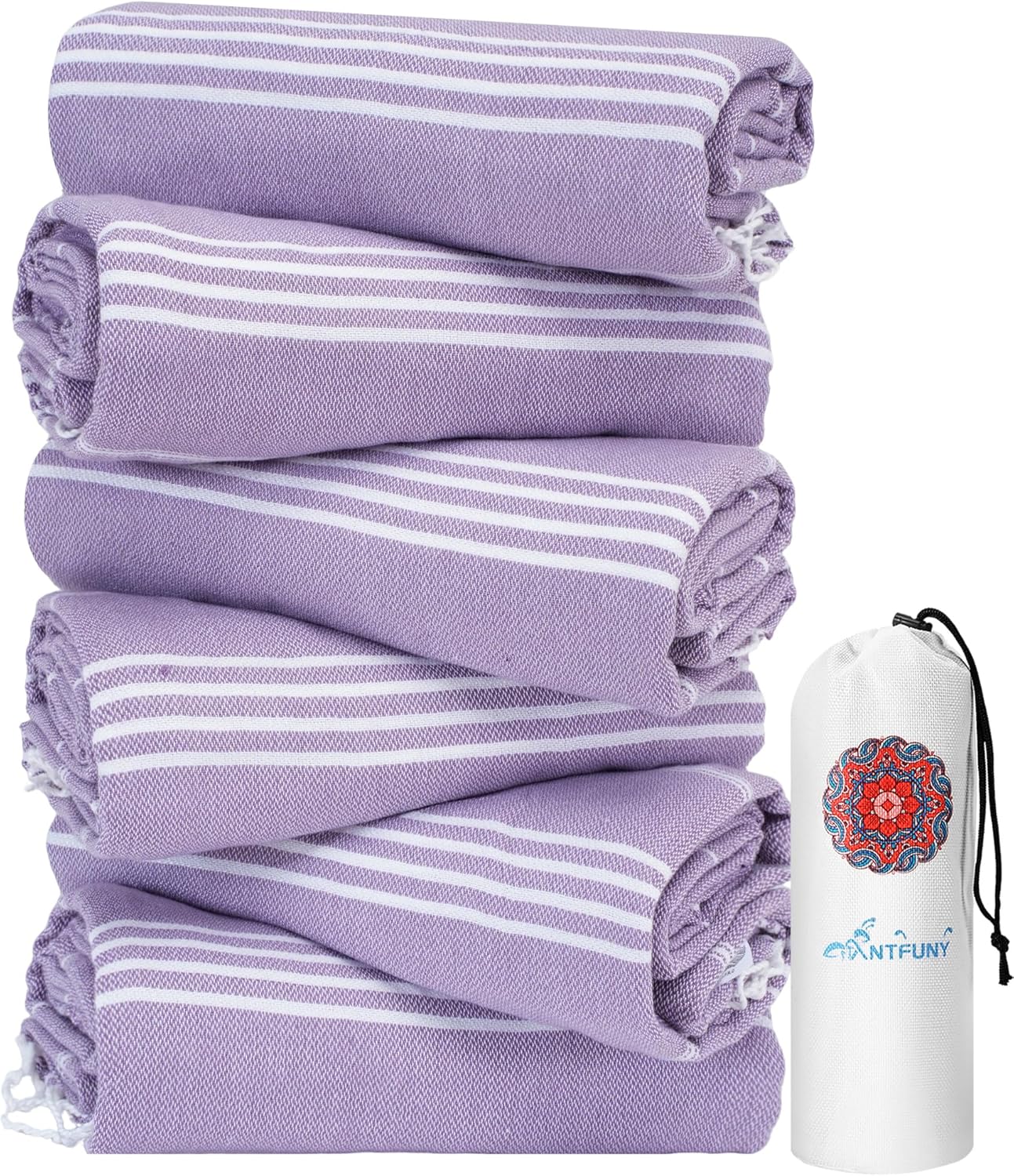 Antfuny Turkish Beach Towels Vacation Essentials Quick Dry Sand Free Oversized Bath Pool Swim Towel Extra Large XL Blanket Adult Travel Cruise Accessories Must Haves Clearance Stuff Necessities - Colors A