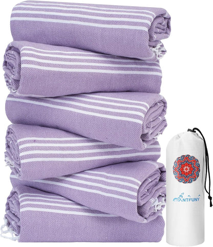 Antfuny Turkish Beach Towels Vacation Essentials Quick Dry Sand Free Oversized Bath Pool Swim Towel Extra Large XL Blanket Adult Travel Cruise Accessories Must Haves Clearance Stuff Necessities - Colors A