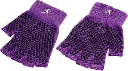 ProsourceFit Grippy Yoga Gloves, Yoga Hand Grips with Firm Fingerless Design, One Size Fits All Yoga Gloves with Grips for Women and Men