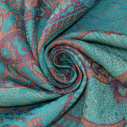 Ciormis Two Tone Silky Paisley Pashmina Shawl Scarf,Soft Women's Rave Jacquard Pashminas Wrap Scarves