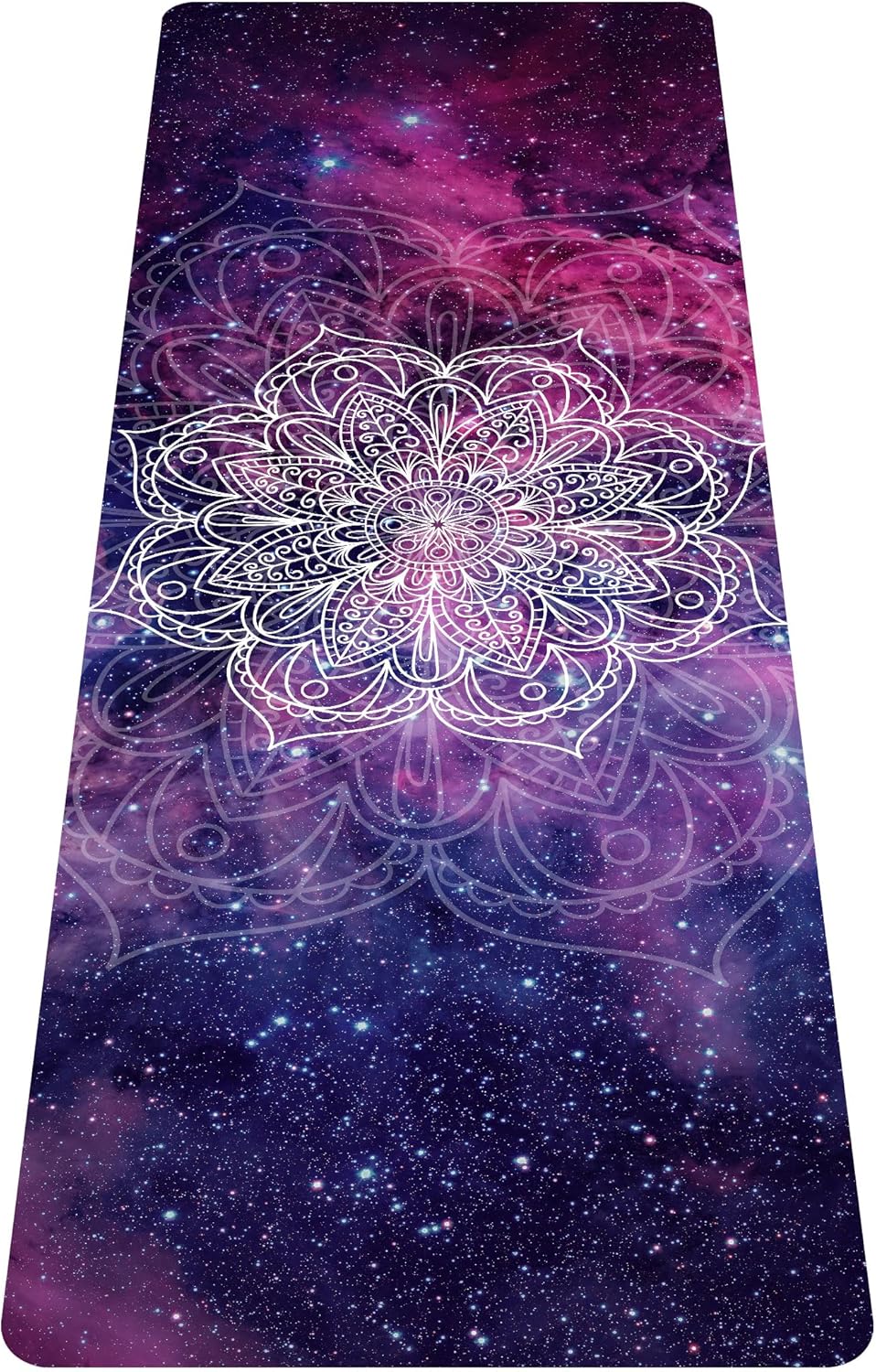 nuveti Printed Travel Yoga Mat-1/16 Inch Thick Non Slip Fitness Workout Mat with Carrying Bag, Foldable Lightweight Suede & Natural Rubber Yoga Mat for Yoga Pilates and Fitness 72" L x 24" W x 1.5mm