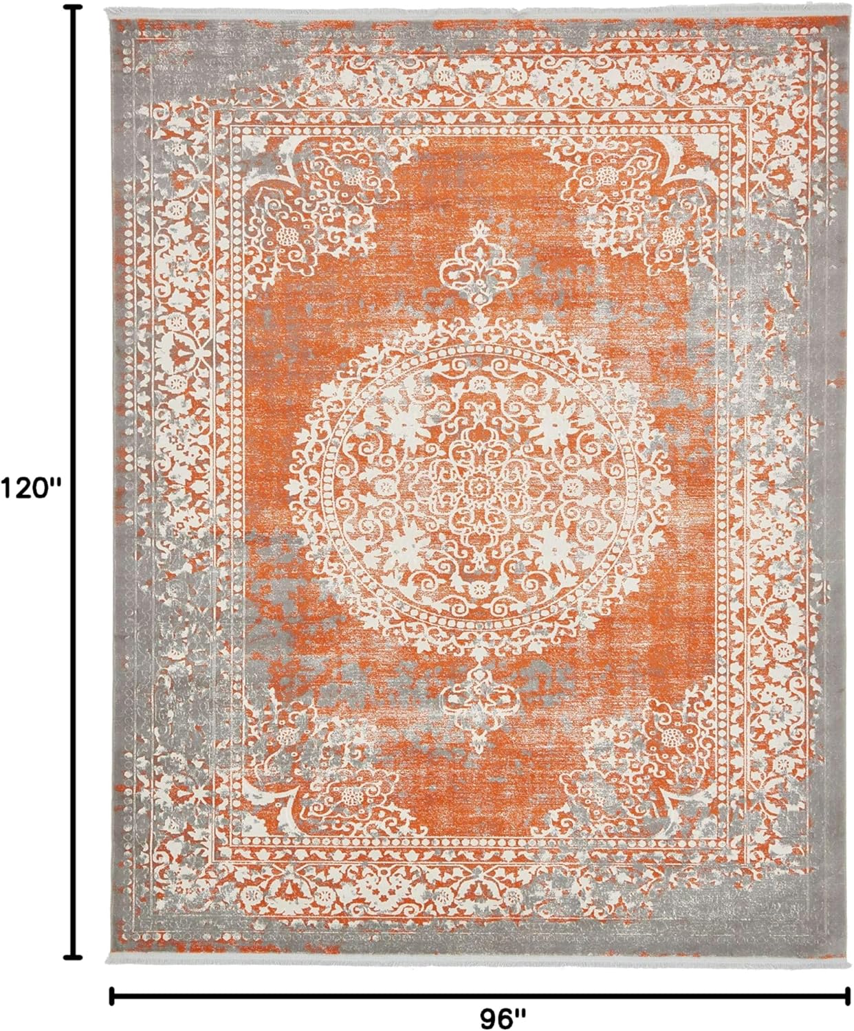 Unique Loom New Classical Collection Area Rug - Olwen (4'Round, Purple/ Gray)