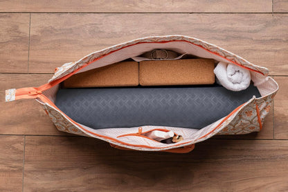 Maison d' Hermine Yoga Mat bag, Cylindrical bag for Woman&Men, yoga mat Bag &Adjustable shoulder straps Yoga Mat Carrier Bag with Drawstring Water Bottle Pocket and zipper pocket Easter Gifts