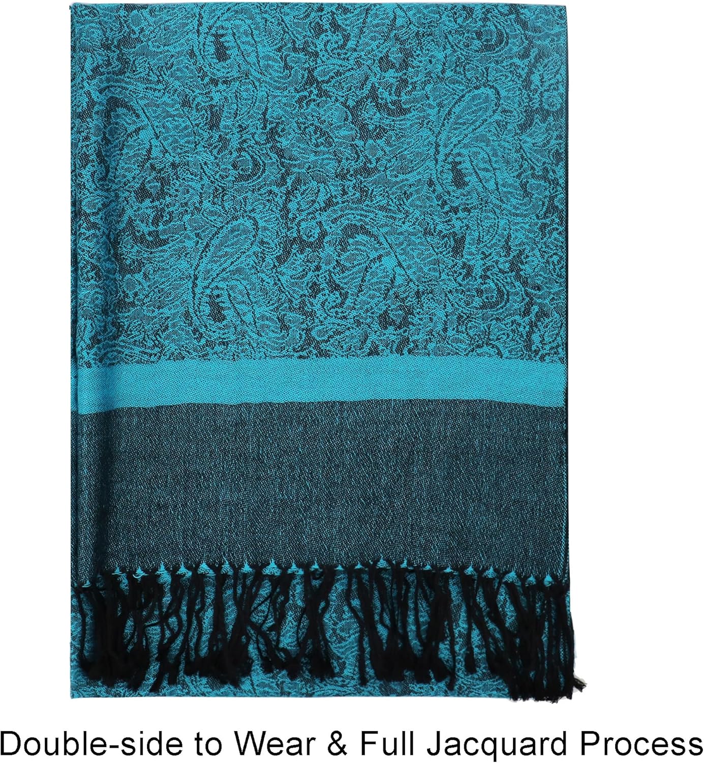 vimate Silky Paisley Pashmina Shawl Scarf-Women's Soft Double-side Jacquard Pashminas Wrap for Evening Dress Travel Shawl