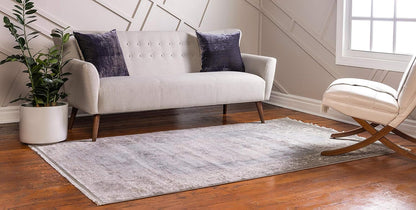 Unique Loom New Classical Collection Area Rug - Olwen (4'Round, Purple/ Gray)