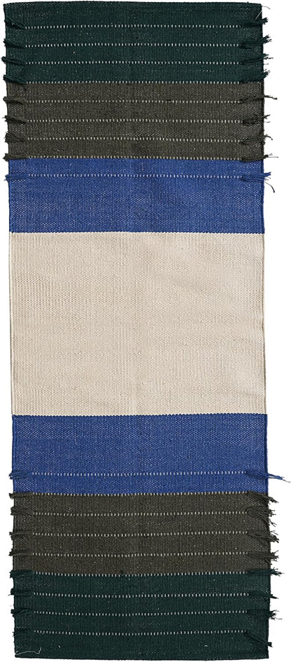 Indian Handmade 100% Organic Cotton Yoga Mat, Hand Woven Rug, Yoga Mat For Everyday Fitness at Home Comfortable Foldable Long Mat