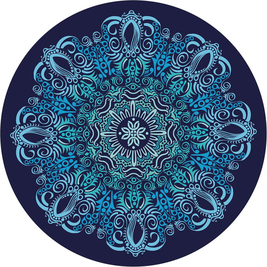 Pilates Mat Round Oversize Yoga Mat Suede Rubber Non-Slip Dia 140cm Exercise Mat Meditation Mat Workout Mat for Home Outdoor