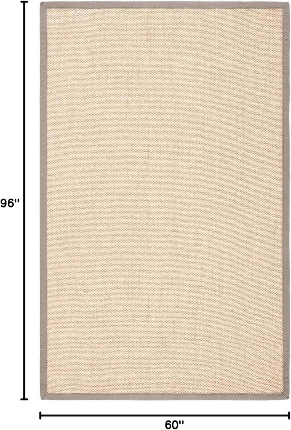 SAFAVIEH Area Rug 11x15 - Natural Fiber Collection - Large - Maize & Linen Color, Sisal, Woven Design with Border (NF141B) - Colors A