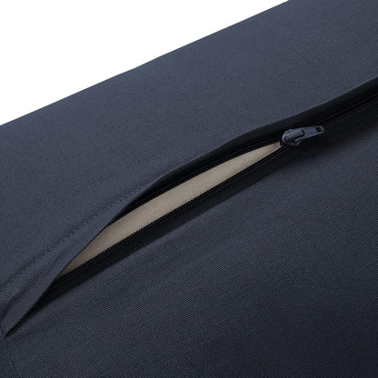 Yoga Meditation Cushion, 25" x 12" Rectangular Bolster with Organic Cotton Cover