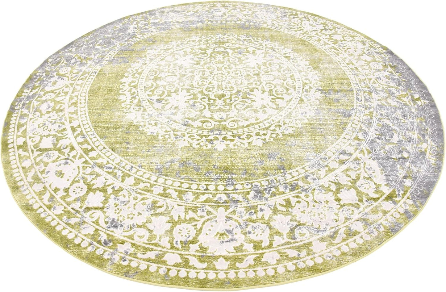 Unique Loom New Classical Collection Area Rug - Olwen (4'Round, Purple/ Gray)