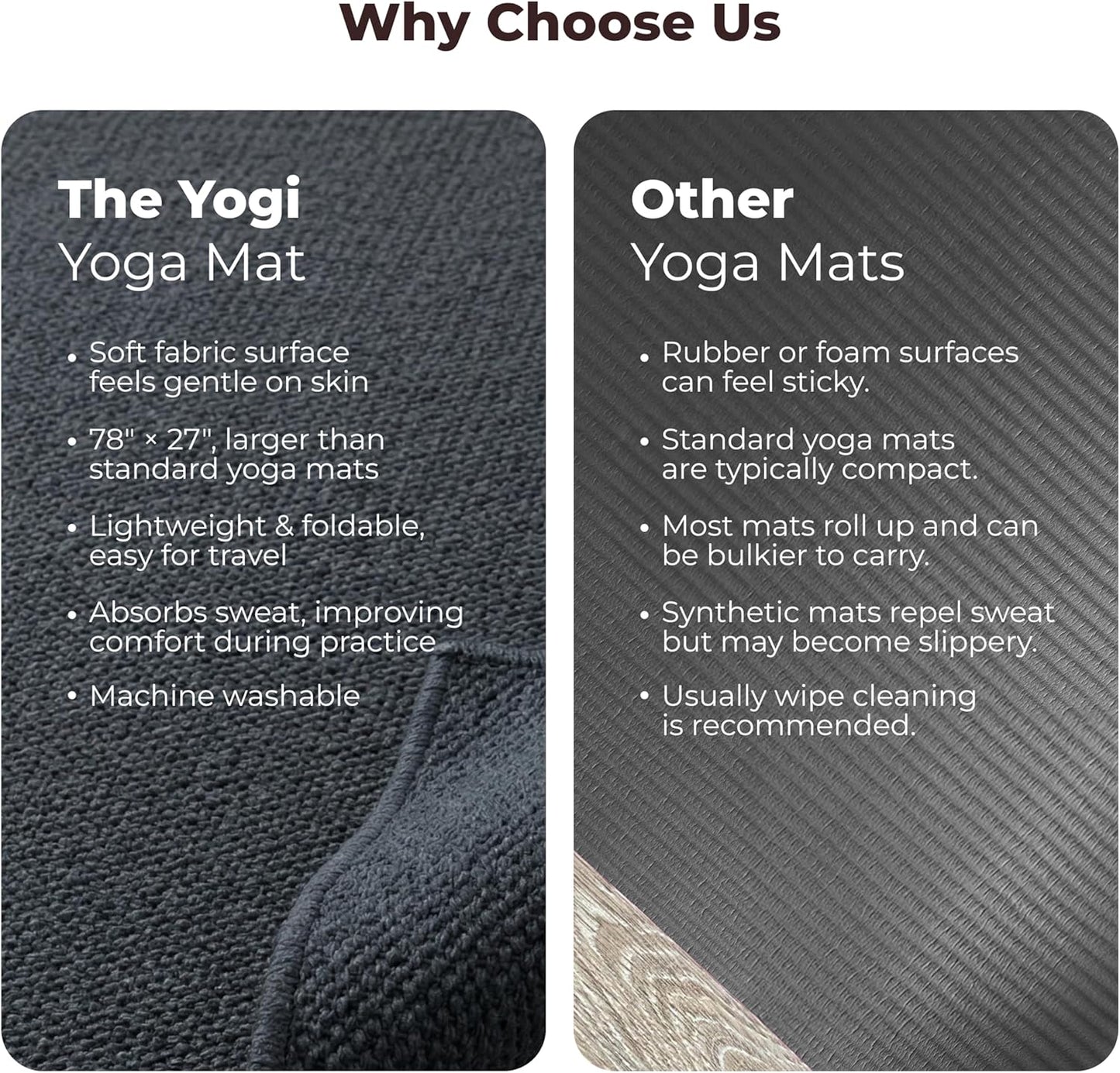 Live Well 360 Handmade Organic Cotton Yoga Mat - Non-Toxic, Chemical-free and All Natural Cloth Yoga Mat - Exercise, Workout, & Fitness Rug - Woven Material - Absorbent & Washable - 78" x 27"