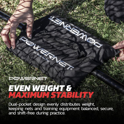PowerNet All Sport Sandbags, Portable Soccer Goal Stability Sand Bags, Extra Weight for Football, Softball or Baseball Net, Fill Heavy Duty Bags with Sand or Weighted Balls