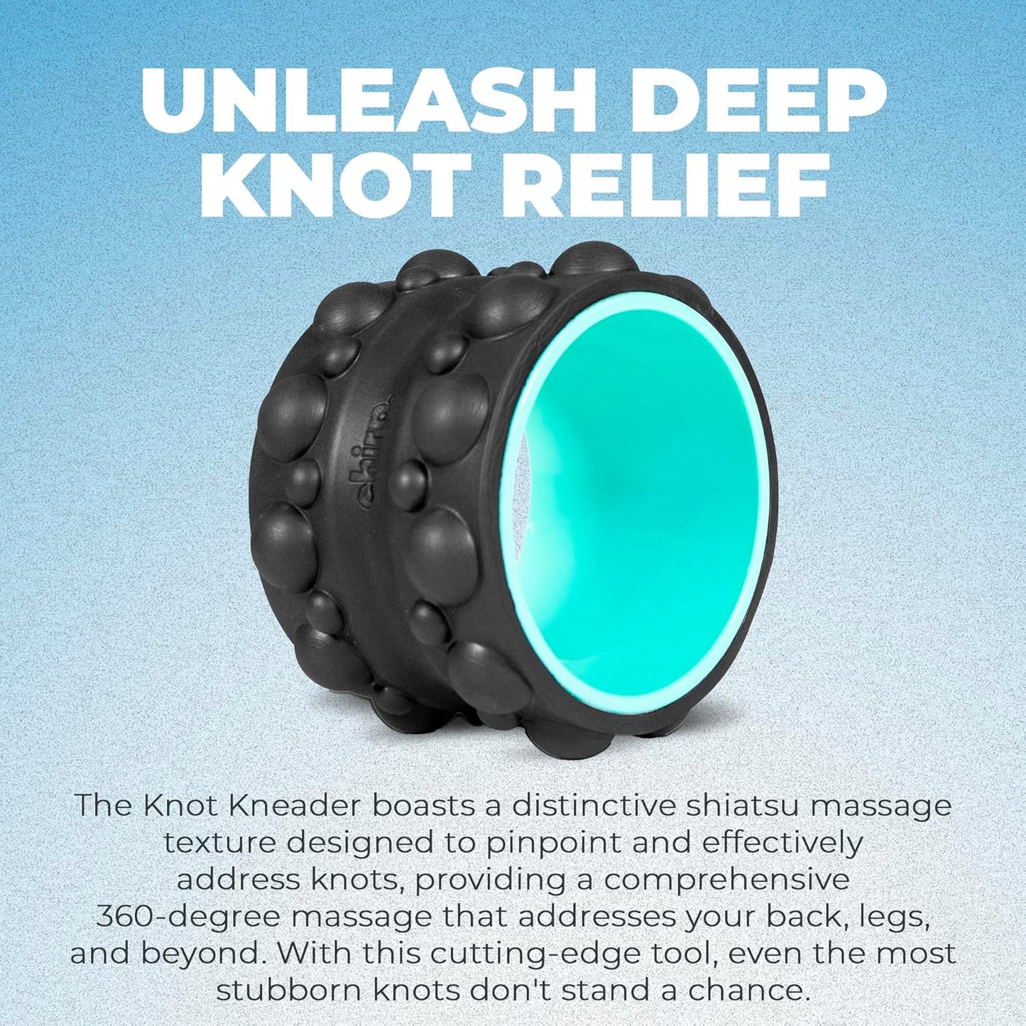 Chirp Wheel XR Knot Kneader - Firm Massage Roller, Shiatsu Thumb Massage, Muscle Release Tool for Knots &Tension Relief | High Density Foam for Physical Therapy & Relaxation, 500lbs Capacity, 6" Mint