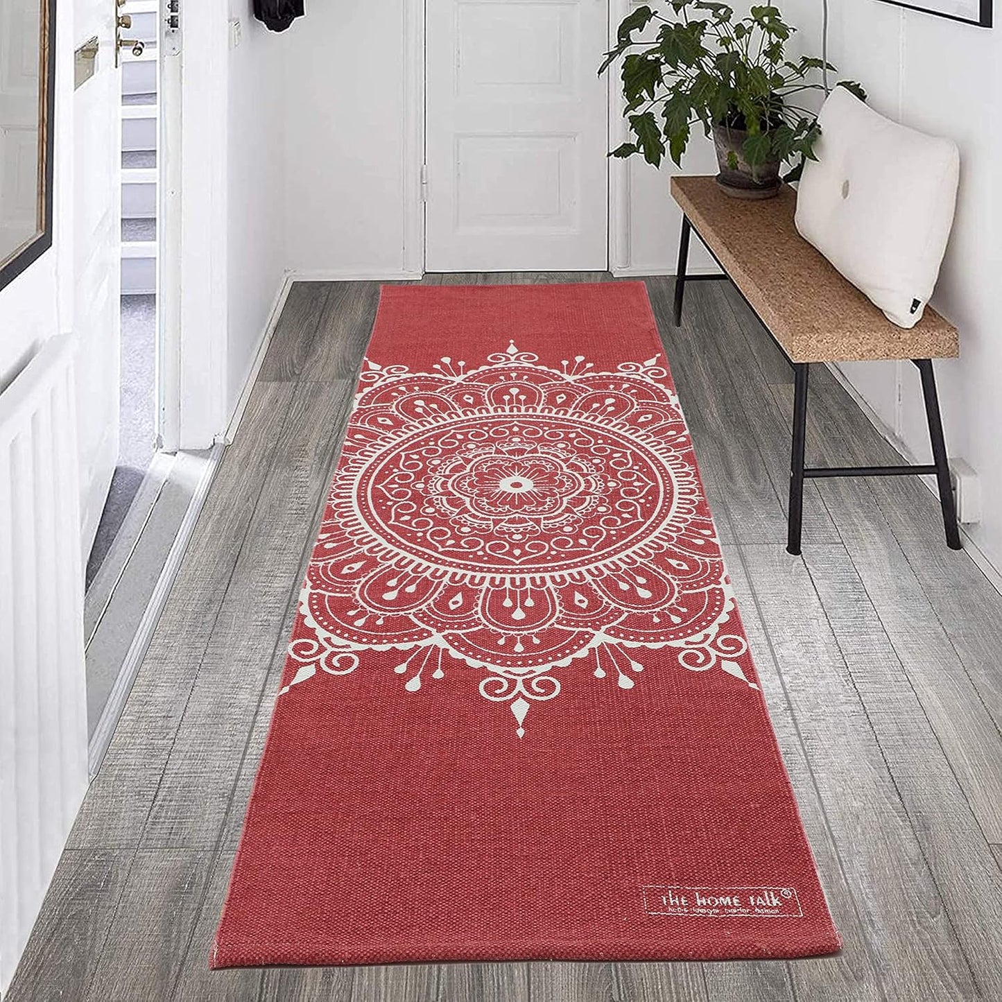 Hand Woven 100% Cotton Yoga Mat- Thick Handloom Made in India- for Gym Floor Exercise - Runner for Bedroom