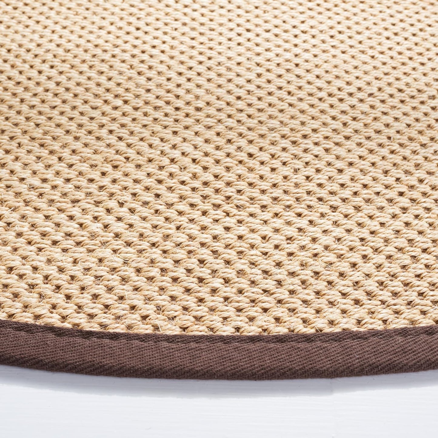 SAFAVIEH Area Rug 11x15 - Natural Fiber Collection - Large - Maize & Linen Color, Sisal, Woven Design with Border (NF141B) - Colors B