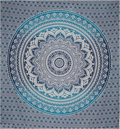 raajsee Indian Cotton Green Tapestry Mandala Wall Hangings- Tapestry For Bedroom - Indie Wall Tapestry Hippie Room Decor - Boho Small Tapestrys Aesthetic 30x40 Inches