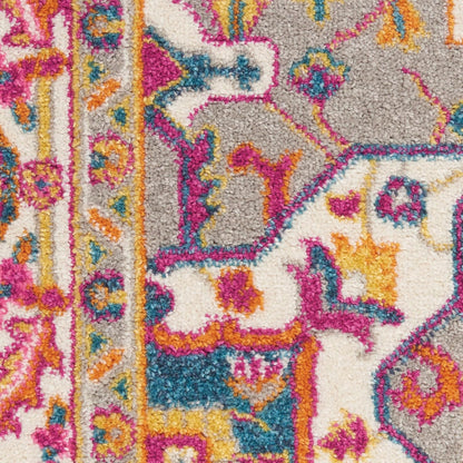 Nourison Home Passion Teal Multicolor 9' x 12' Area Rug - Easy Clean, Non Shedding, Bed Room, Living Room, Dining Room, Kitchen (9' x 12')