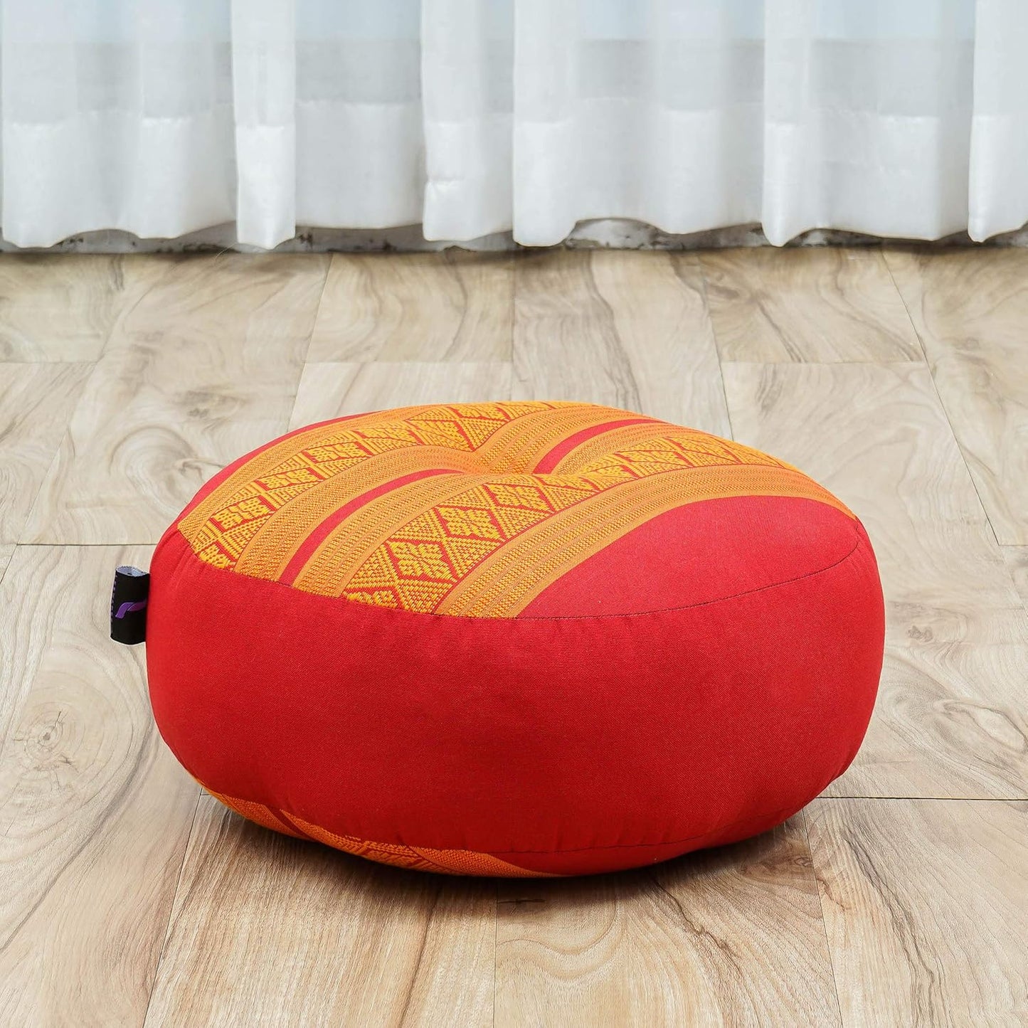 Leewadee Meditation Cushion Set – 1 Small Zafu Yoga Pillow and 1 Small Roll-Up Zabuton Mat Filled with Kapok