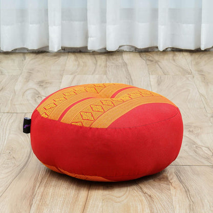Leewadee Meditation Cushion Set – 1 Small Zafu Yoga Pillow and 1 Small Roll-Up Zabuton Mat Filled with Kapok