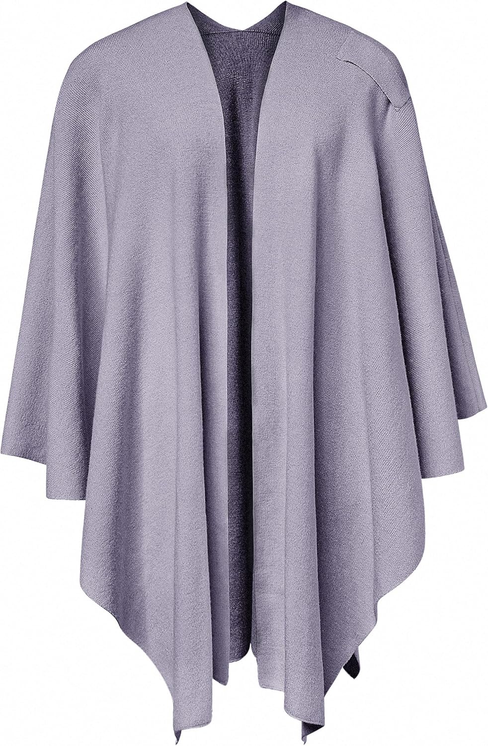 PULI Womens Large Cross Front Poncho Sweater Wrap Topper Knitted Elegant Shawls Cape for Fall Winter