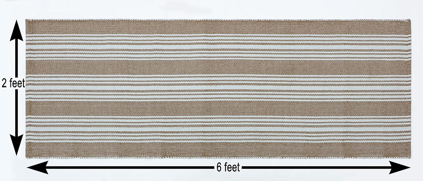 Hand Woven 100% Cotton Yoga Mat- Thick Handloom Made in India- for Gym Floor Exercise - Runner for Bedroom
