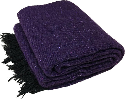 Open Road Goods Solid Color Mexican Yoga Blanket – Large Handwoven Throw for Yoga, Beach, Camping or Home – Soft and Durable Cotton Blend