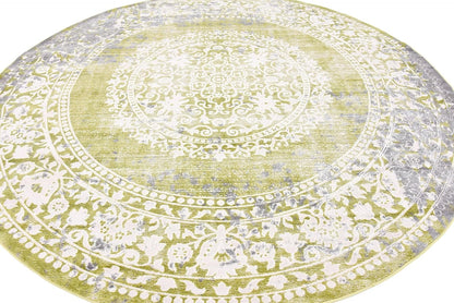 Unique Loom New Classical Collection Area Rug - Olwen (4'Round, Purple/ Gray)