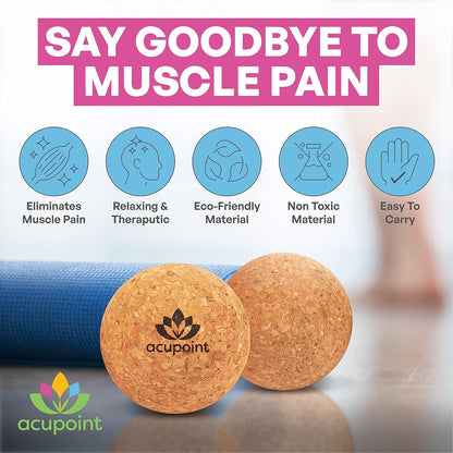 Acupoint Physical Massage Therapy Ball Set - Ideal for Yoga, Deep Tissue Massage, Trigger Point Therapy and Myofascial Release Physical Therapy Equipment