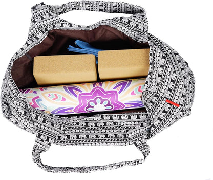 Aozora Yoga Mat Bag Large Yoga Mat Tote Sling Carrier with Pockets Fits Mats with Multi-Functional Storage Pockets Light and Durable