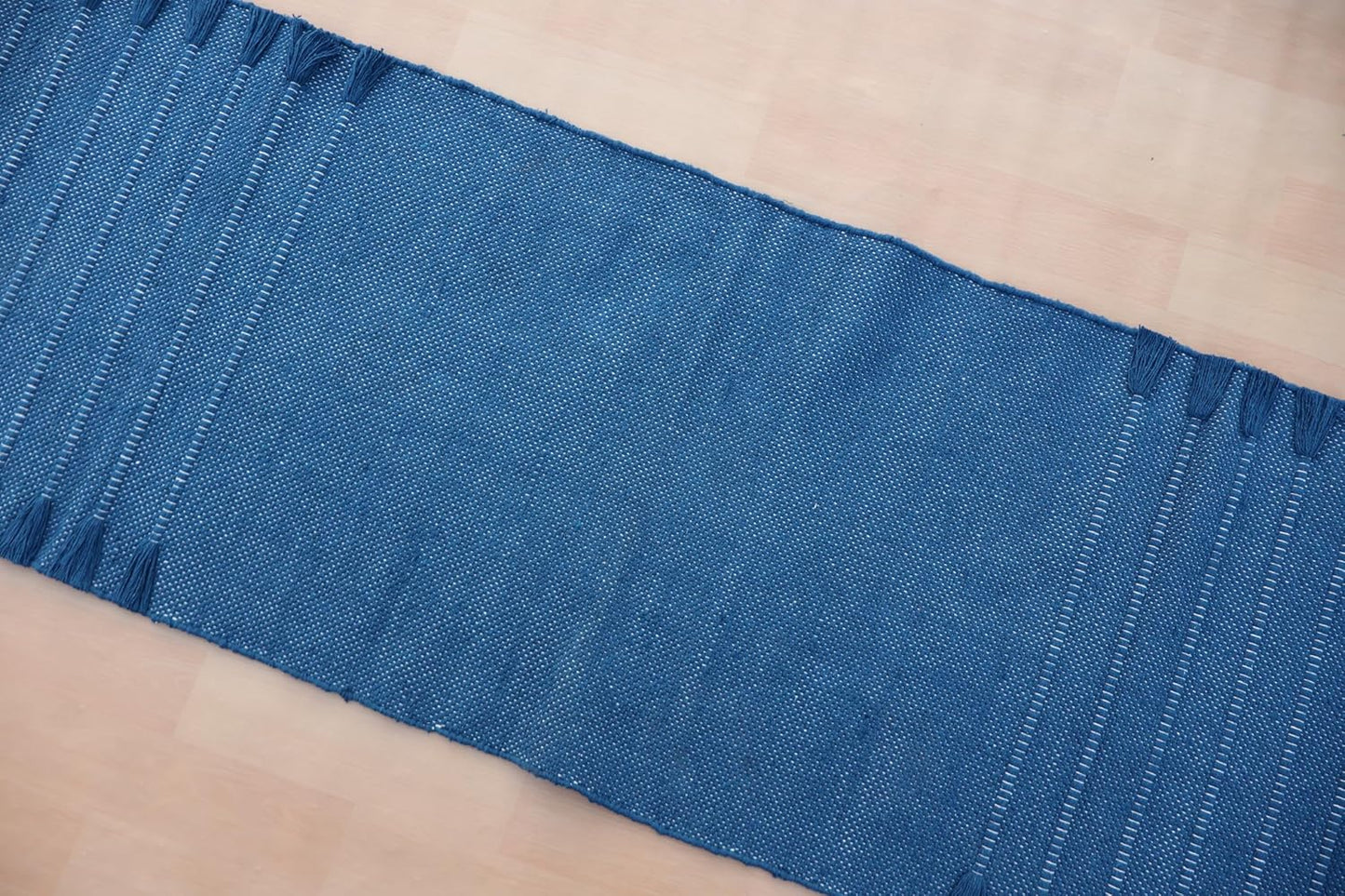 Jaipur Art & Rugs Cotton Yoga Rug - Eco-Friendly Hand-Woven Thick Mat (24”x72”x5mm) for Everyday Fitness at Home - Comfortable & Extra-Long - Colors B