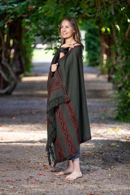 Meditation Shawl or Blanket, Exotic Shawl/Wrap, Oversize Scarf or Stole. Unisex