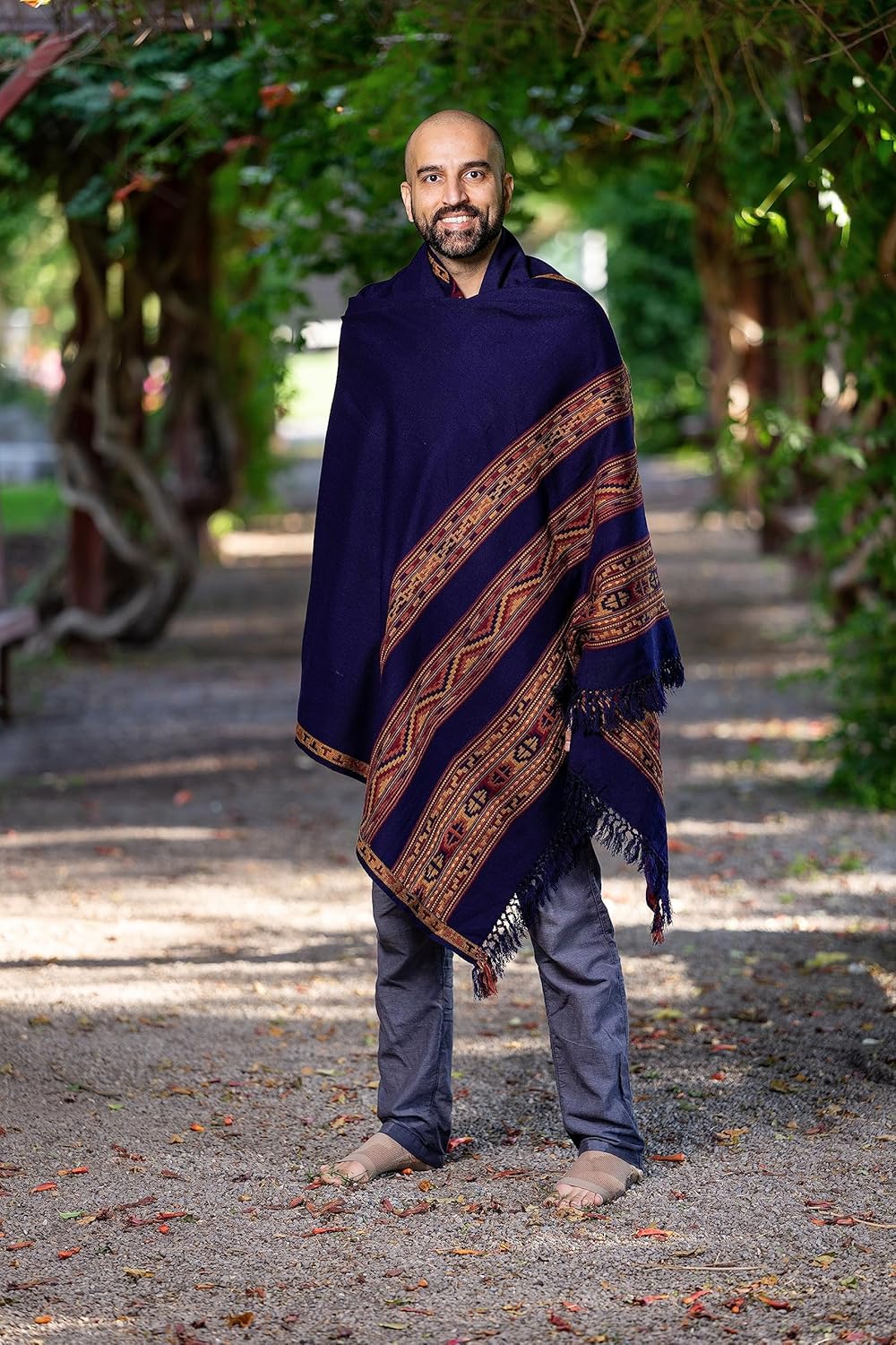 Meditation Shawl or Blanket, Exotic Shawl/Wrap, Oversize Scarf or Stole. Unisex