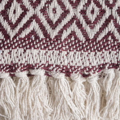 DII Global Diamond Stripe Woven Throw, 50x60-Inch, Mineral