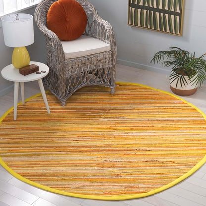 SAFAVIEH Area Rug 3x5 - Rag Rug Collection - Blue & Multi, Handmade Cotton, Boho Stripe Pattern, Ideal for Entryway, Living Room, Bedroom, Dining Space (RAR130B)