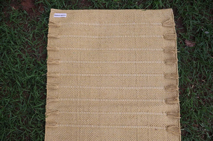 EcoComfort Cotton Yoga Mat - Hand-Woven, Extra-Thick for Ultimate Home Fitness - Durable & Stylish Yoga Rug (24”x72”x5mm)