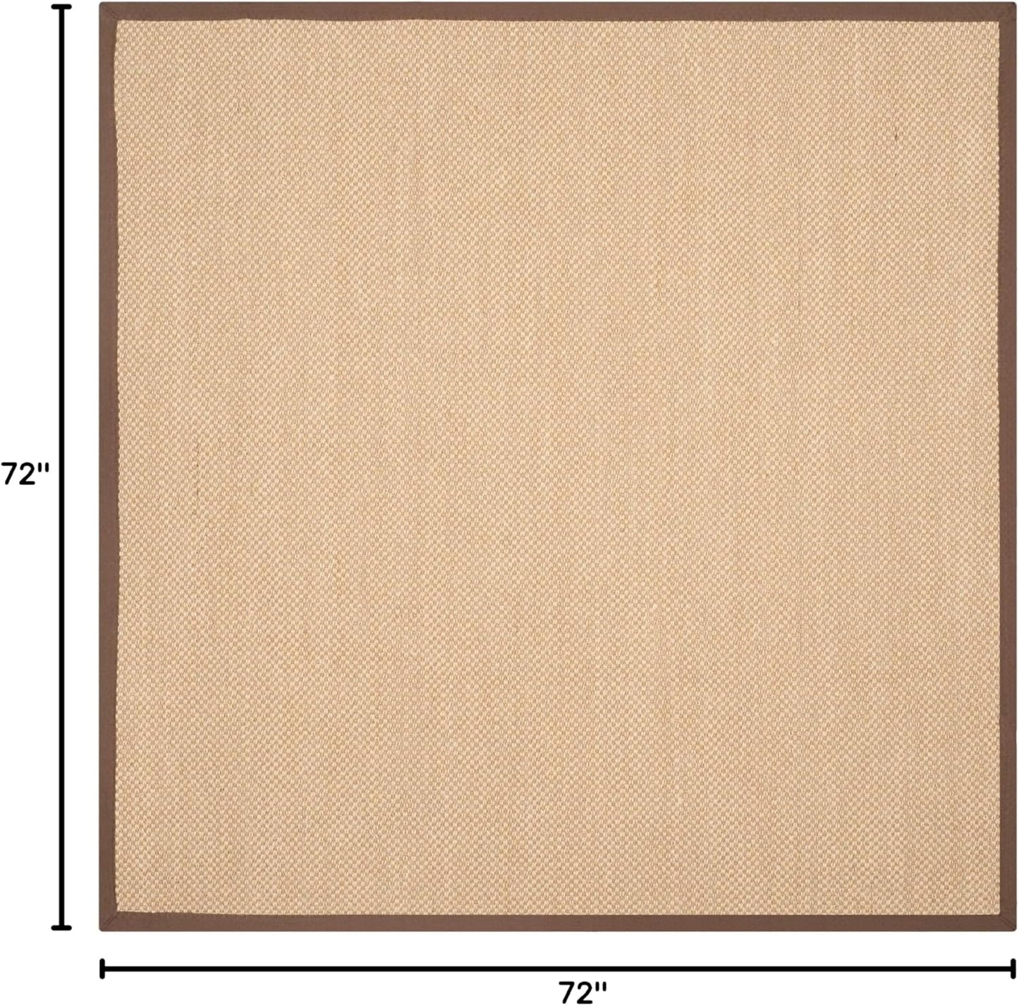 SAFAVIEH Area Rug 11x15 - Natural Fiber Collection - Large - Maize & Linen Color, Sisal, Woven Design with Border (NF141B) - Colors A