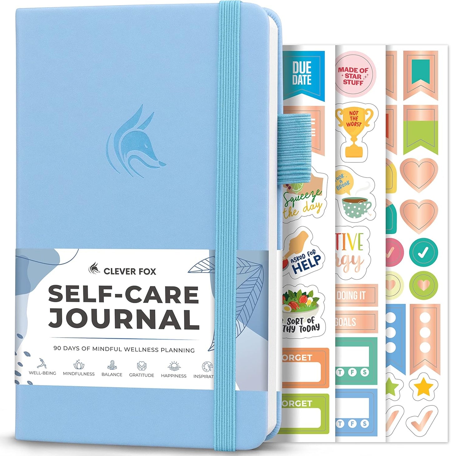 Clever Fox Self-Care Journal – Daily Reflection Notebook – Mental Health & Personal Development Planner, Meditation & Mood Log, A5 (Turquoise)
